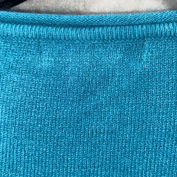 WHITE STAG BLUE ACRYLIC LNG SLV SWEATER SZ L - Picture 10 of 10